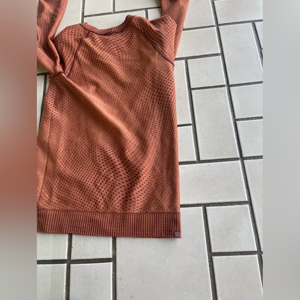 lululemon athletica Long Sleeve Top in Rust Brown - Picture 2 of 9